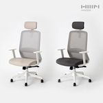 HANSSEM BODYFIT Ergonomic Office Desk Chair 2Color – Adjustable Headrest, S-Shaped Backrest, Breathable Mesh & Water-Repellent Fabric, Quiet Casters, BIFMA Certified _ Made in KOREA